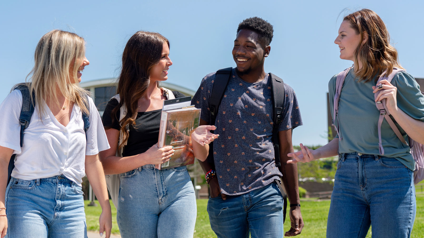 Student on campus