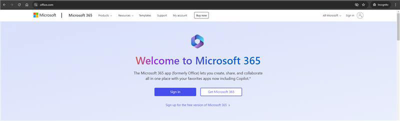Go to Office.com