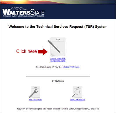 How to log-in to the TSR System