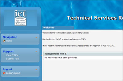 How to log-in to the TSR System