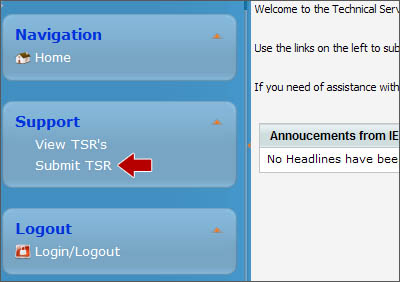 How to log-in to the TSR System