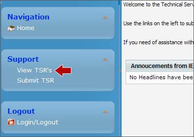 How to log-in to the TSR System