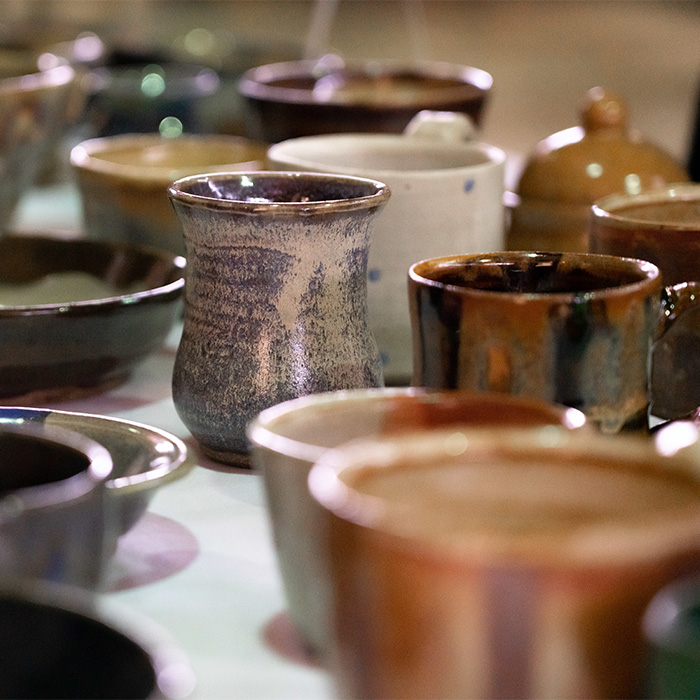Examples of pottery work.