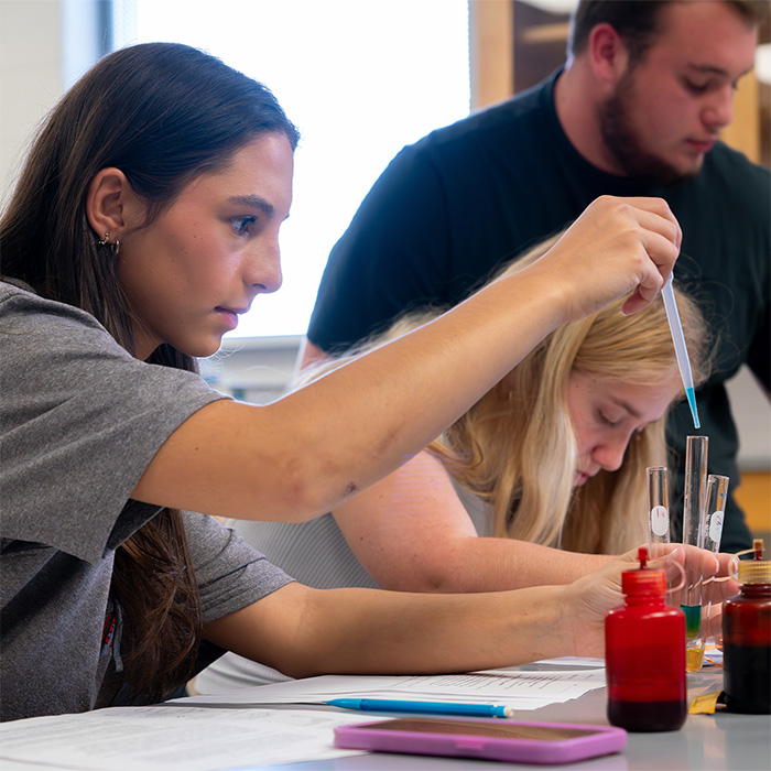 Walters State Students studying science