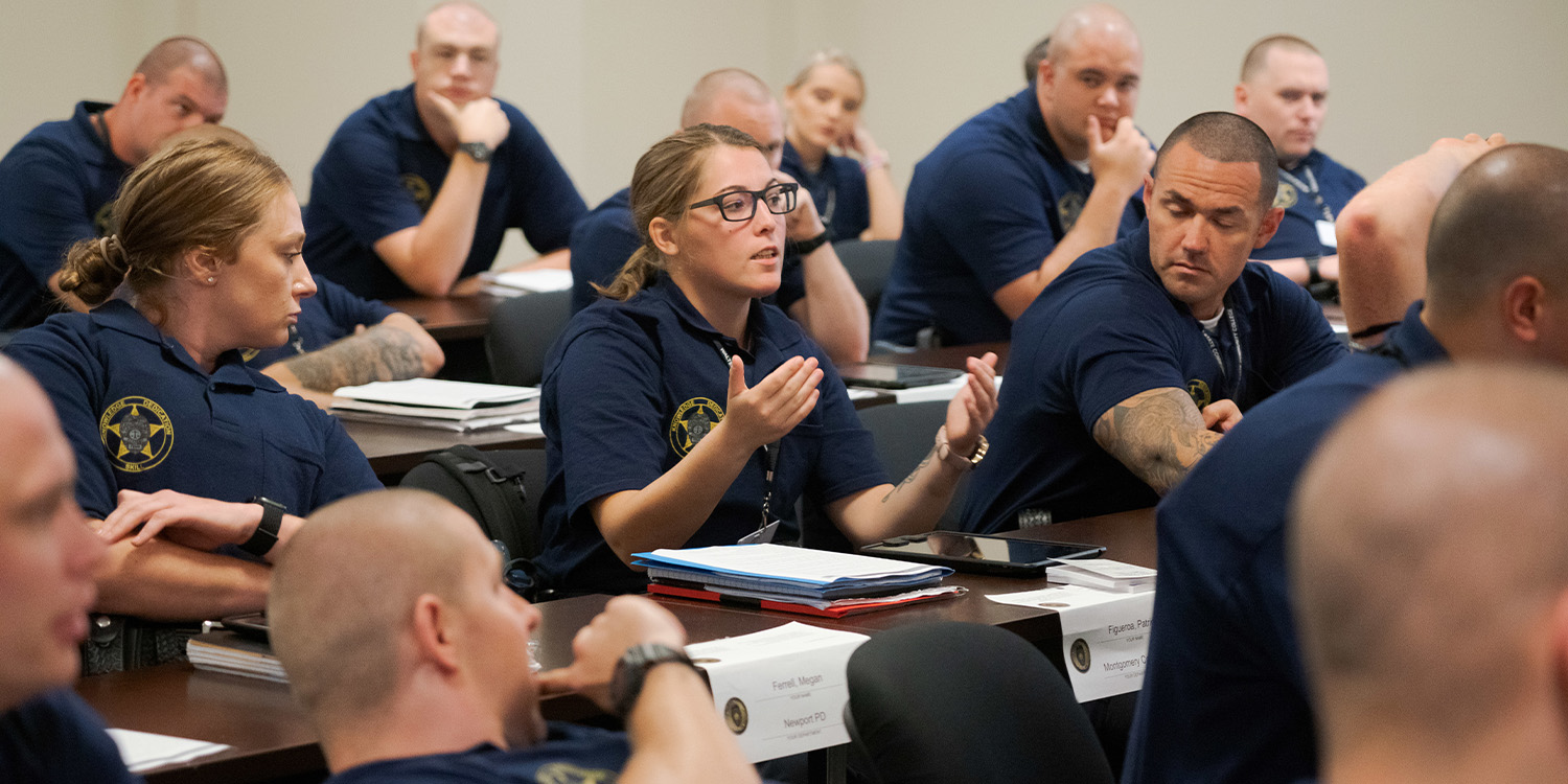 A class at the Regional Law Enforcement Training Academy in Greeneville, TN.