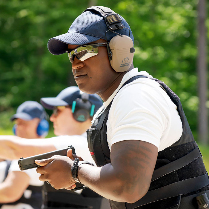 Law Enforcement Student doing training exercises. Law Enforcement Student doing training exercises.
